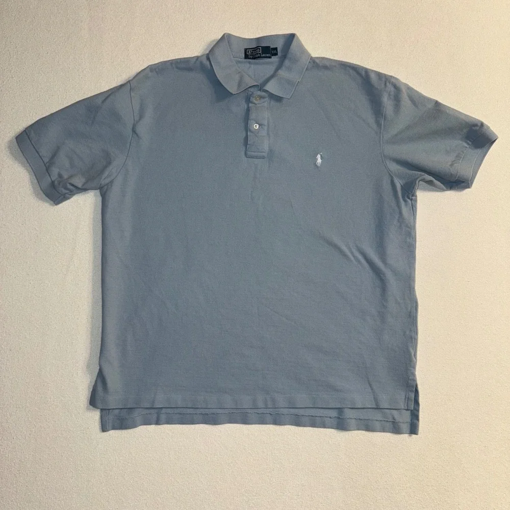 Polo‎ Ralph Lauren Men's Blue Short Sleeve Polo Shirt Size XXL Embroidered Pony